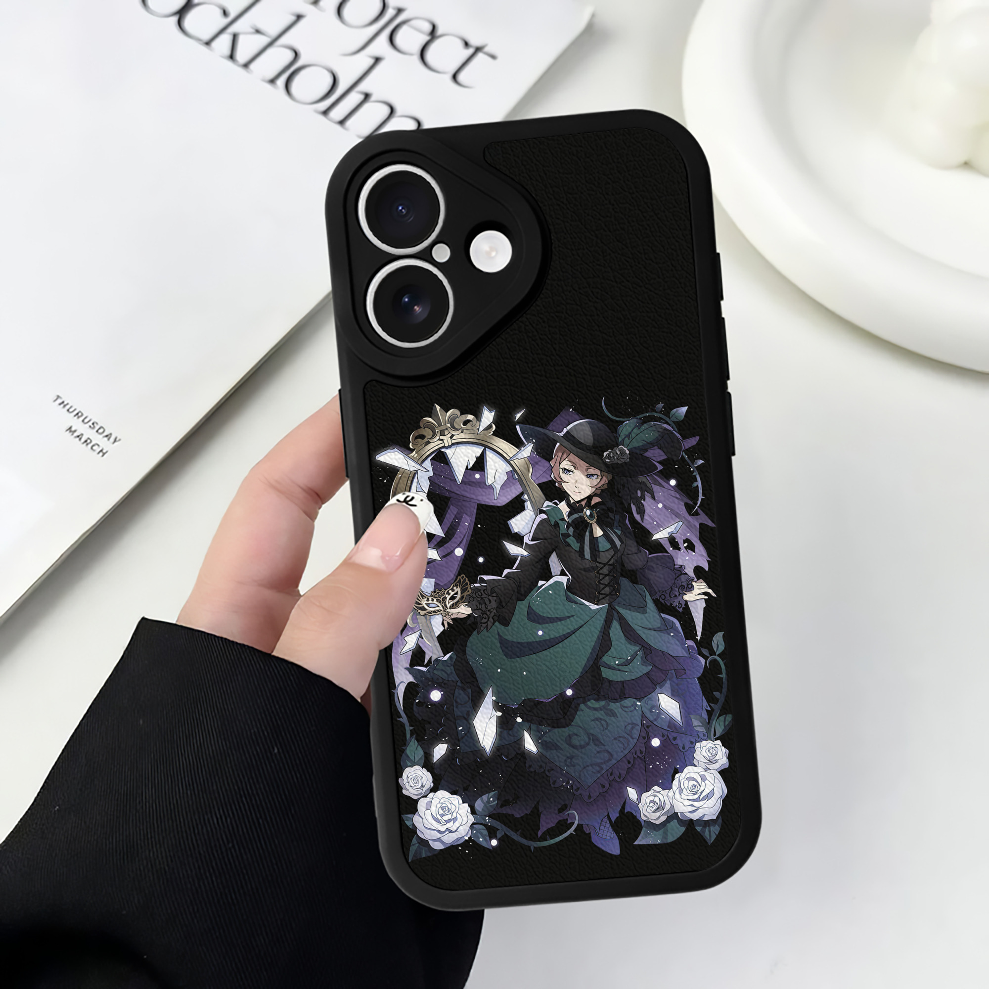 （画像用） 文豪ストレイドッグス Bungo Stray Dogs 【iPhone 16シリーズ対応】シリコンスマホケース（レザー調） 材質：シリコン